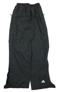 Antracitové šusťákové nepromokavé kalhoty Adidas