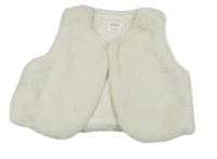 Smotanová kožušinová podšitá vesta Mamas&Papas