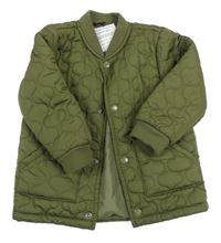 Khaki šusťáková prošívaná zimní bunda Primark