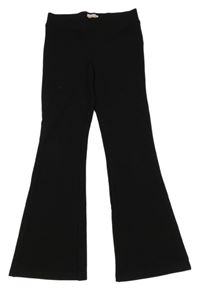 Čierne zvonové teplákové nohavice Only