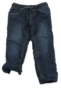 Tmavomodré podšité cuff rifle C&A