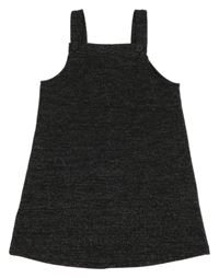 Čierno-sivé melírované trblietavé úpletové šaty Mango