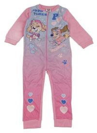 Světlerůžový fleecový overal s Paw Patrol Nickelodeon