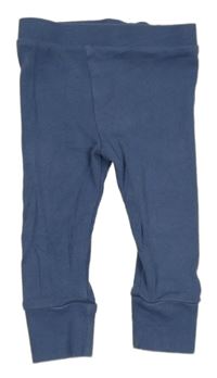 Modré rebrované tepláky Tu