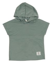 Zelenošedá vesta s kapucňou Shein