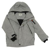 Sivá šušťáková jarná bunda s kapucňou Next