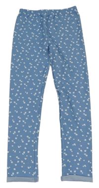 Modré kvetované legíny Topolino