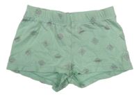 Svetlozelené bavlnené kraťasy s vločkami H&M