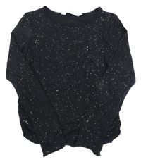Čierne trblietavé tričko H&M