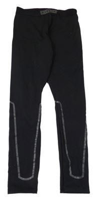 Čierne funkčné spodné legíny Decathlon