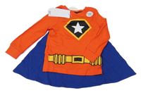 Nové - Kostým - 2set - Červené triko + plášť - superhrdina George 