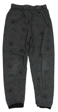 Tmavošedo-čierne melírované pyžamové nohavice so Spider-many George