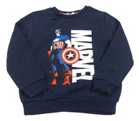 Tmavomodrá mikina s IRON MAN a logom PRIMARK