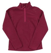 Vínová fleecová funkčná mikina s logom zn. MOUNTAIN WAREHOUSE