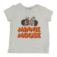 Smetanové melírované tričko s Minnie s překlápěcími flitry Next