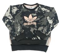 Černo-tmavošedo-světlešedá army mikina Adidas