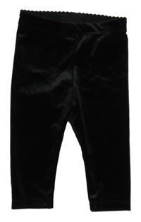 Čierne zamatové legíny H&M