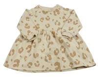 Béžovo-hnedé vzorované teplákové šaty F&F