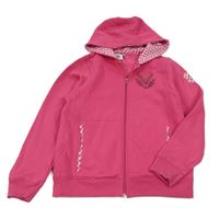 Tmavoružová prepínaci mikina s jeleňom a kapucňou