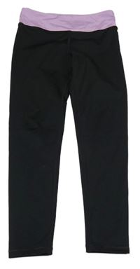 Černo-levandulové sportovní legíny H&M