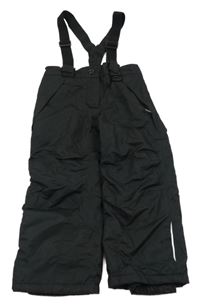 Černé šusťákové zimní oteplovačky s odepínacími kšandami lupilu