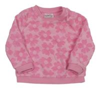 Růžová květovaná mikina so cute