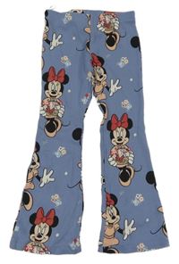 Modrošedé žebrované flare kalhoty s Minnie C&A