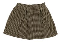 Tmavohnědo-béžová vzorovaná tepláková sukňa SHEIN