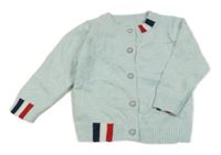 Svetlomodrý melírovaný prepínaci sveter