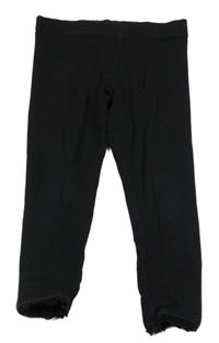 Čierne crop legíny s čipkou Next