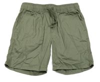 Khaki plátenné kraťasy PRIMARK