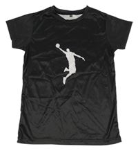 Černé sportovní tričko s logem