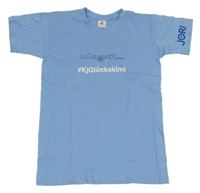 Modré tričko s nápisy B&C