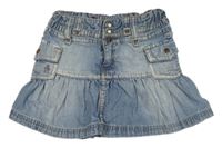Svetlomodrá cargo rifľová sukňa H&M