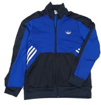 Safírovo-tmavomodrá propínací sportovní mikina Adidas