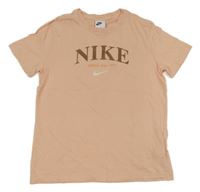 Broskvové tričko s logem Nike