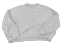 Lila chlpatý oversize sveter H&M