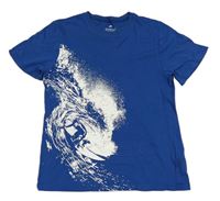 Modré tričko so surferom H&M