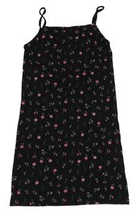 Čierne kvetované šaty Primark