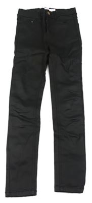 Černé skinny kalhoty koženkového vzhledu Name it