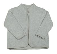 Svetlosivá melírovaná fleecová prepínaci mikina zn. Matalan