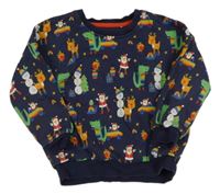 Tmavomodrá mikina s vánočním motívom George