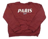 Vínová mikina s nápisom a číslom H&M