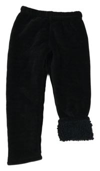 Černé sametové zateplené legíny Topolino