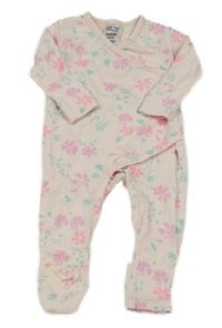 Svetloružový kvetovaný overal