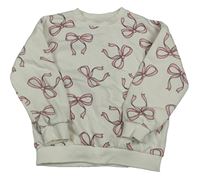 Smotanová mikina s mašľami F&F