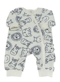 Biely teplákový overal so zvířaty Shein