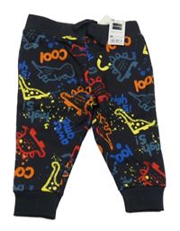 Nové - Černé skvrnité tepláky s dinosaury Dunnes