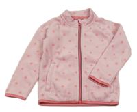 Ružová fleecová prepínaci mikina s hviezdami Impidimpi