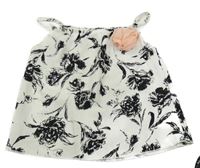 Bílý květovaný top